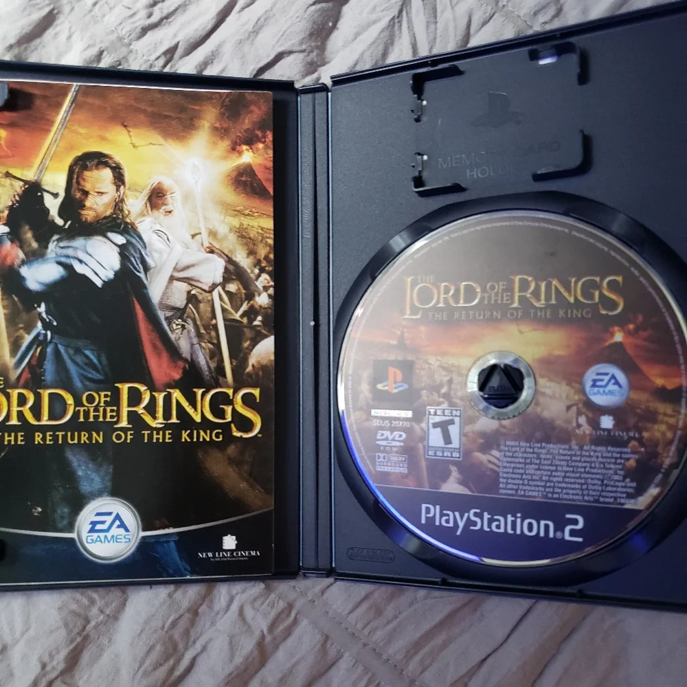 Sony PlayStation 2 Black and Gold The Lord of the Rings Game